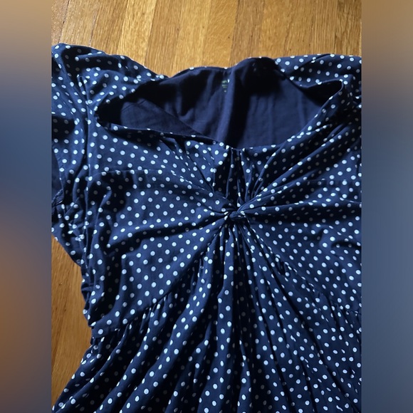 Garnet Hill Navy Blue & White Nautical/ Retro-Inspired Dress, Size 16, NWOT - Picture 4 of 9